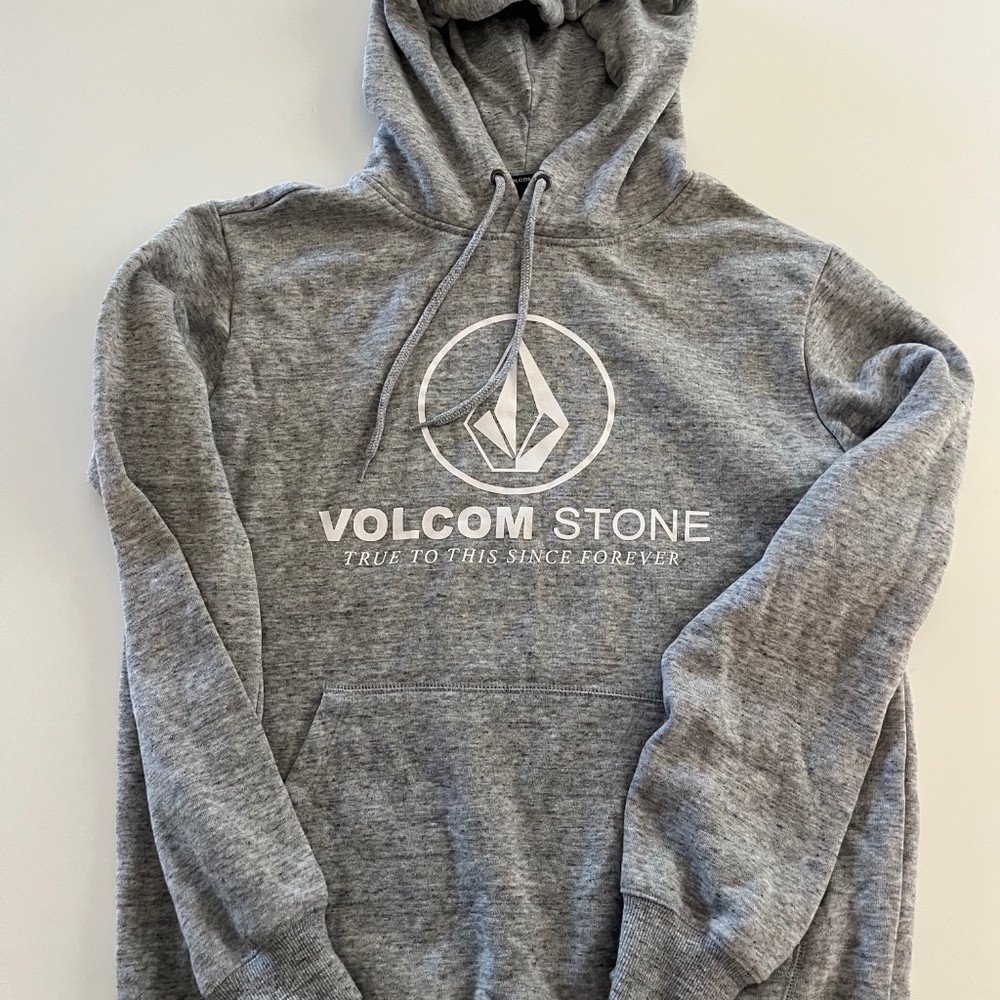 Mens Volcom Stone gray cozy hoodie Small